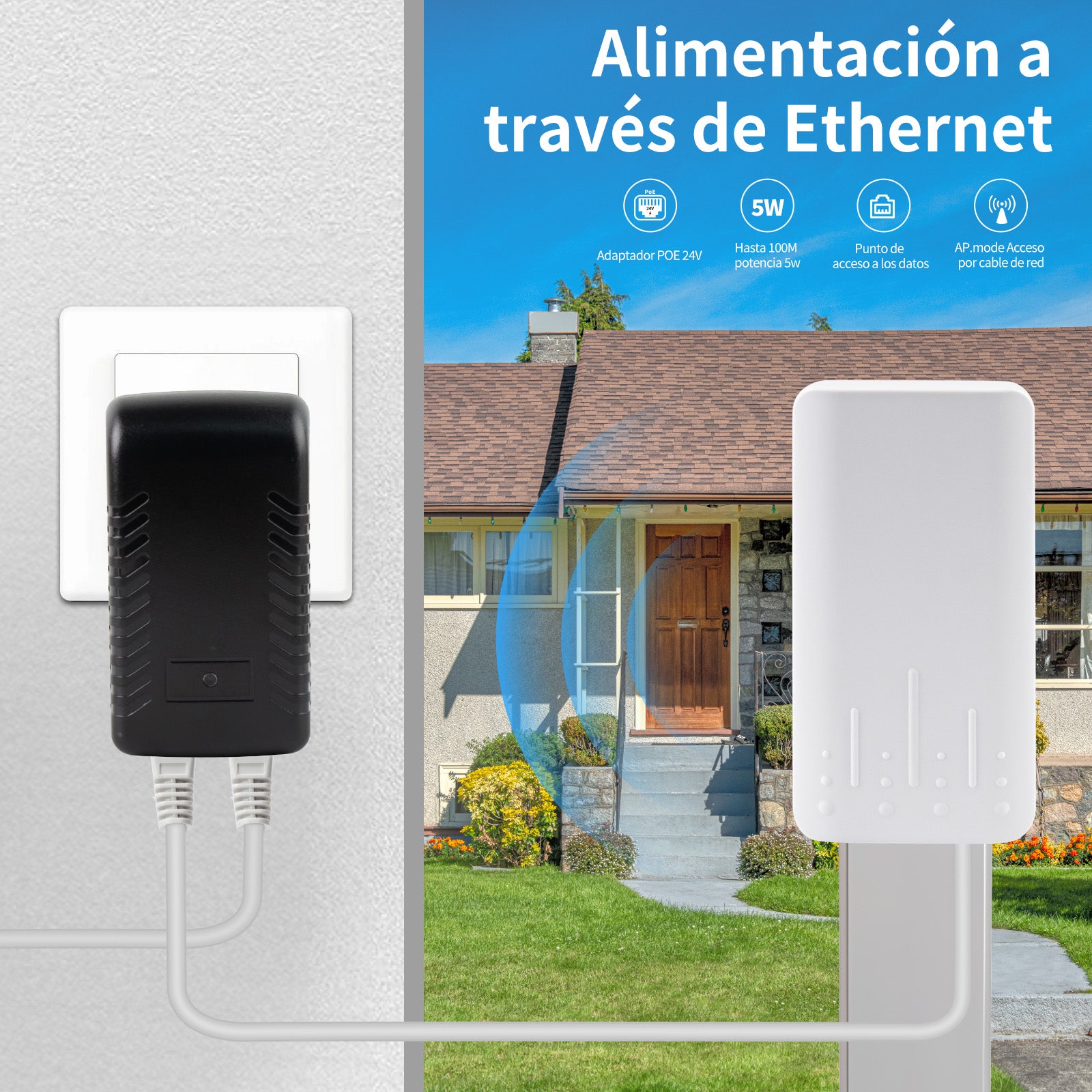 CPE300S Outdoor WiFi Repeater| 300Mbps WiFi Bridge IP65 Waterproof | 200m+ Range Extender | AP Mode